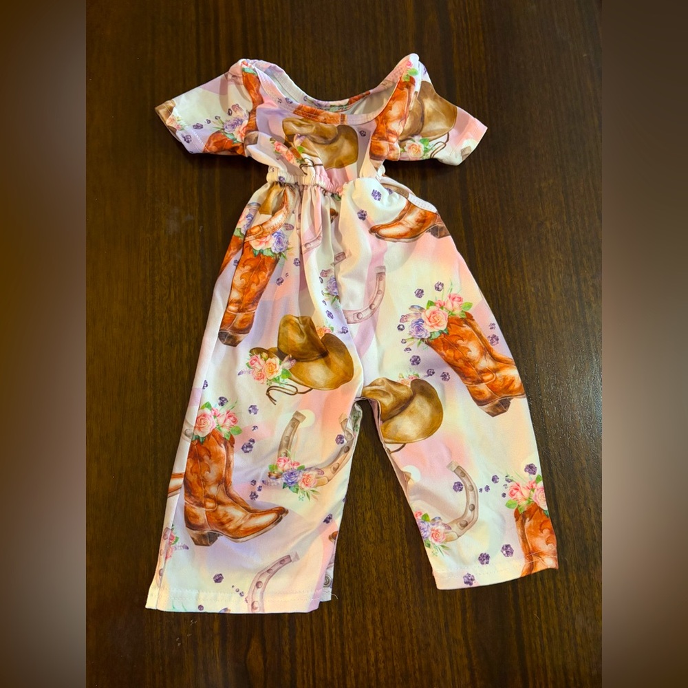 Baby Girl Cowgirl Jumpsuit 0-3 months